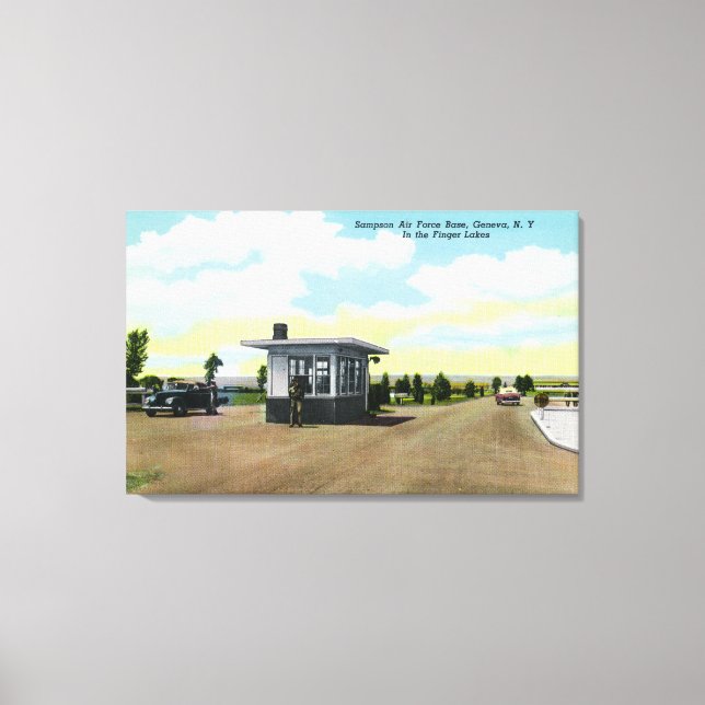 Eingang zur Sampson Air Force Base View Leinwanddruck (Vorderseite)