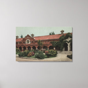 Eingang zur smiley-öffentlichen Bibliothek Leinwanddruck