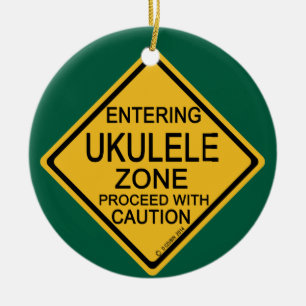 Eingang zur Ukulele-Zone Keramik Ornament