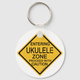 Eingang zur Ukulele-Zone Schlüsselanhänger