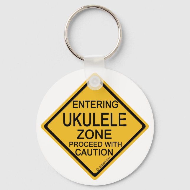Eingang zur Ukulele-Zone Schlüsselanhänger (Vorderseite)