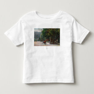 Eingangs-Ansicht zum schattigen Weg, Pferdewagen Kleinkind T-shirt