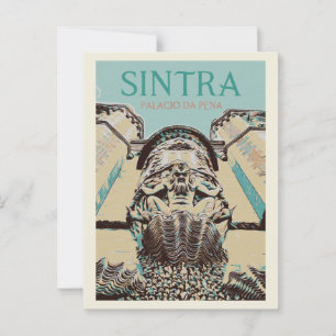 Eingangsillustration des Pena-Palastes, Sintra Por Postkarte