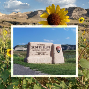 Eingangsschild, Scotts Bluff National Monument, NE Postkarte