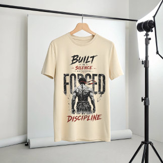 Eingebaut in Stille Geschmiedet durch Disziplin Mo T-Shirt