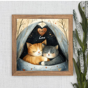 Eingebettet in die Liebe Kitty Cat Cuddles Poster