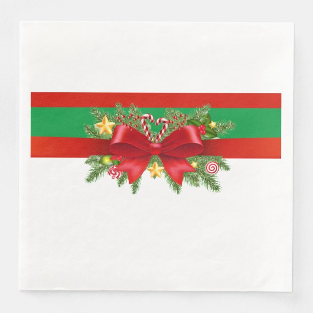 Eingebettet in einen roten Bogen Serviette (Vorderseite)