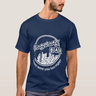 Eingebildetes Bar - NachtSkyline - wo waren- Sie? T-Shirt