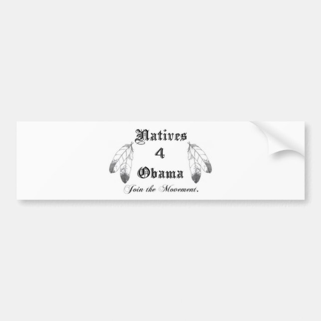 Eingeborene4 Obama-Autoaufkleber Autoaufkleber (Vorne)