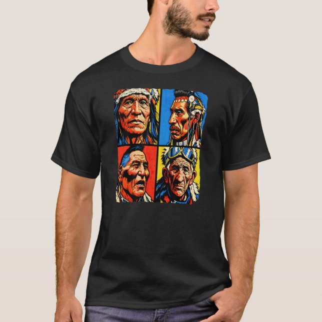 EINGEBORENE KRIEGER, Pop Art  T-Shirt (Vorderseite)