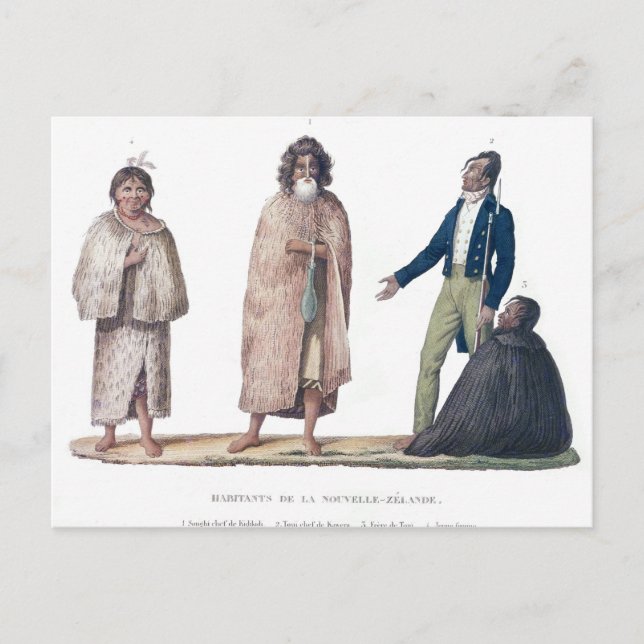 Eingeborene von Neuseeland Postkarte (Vorderseite)