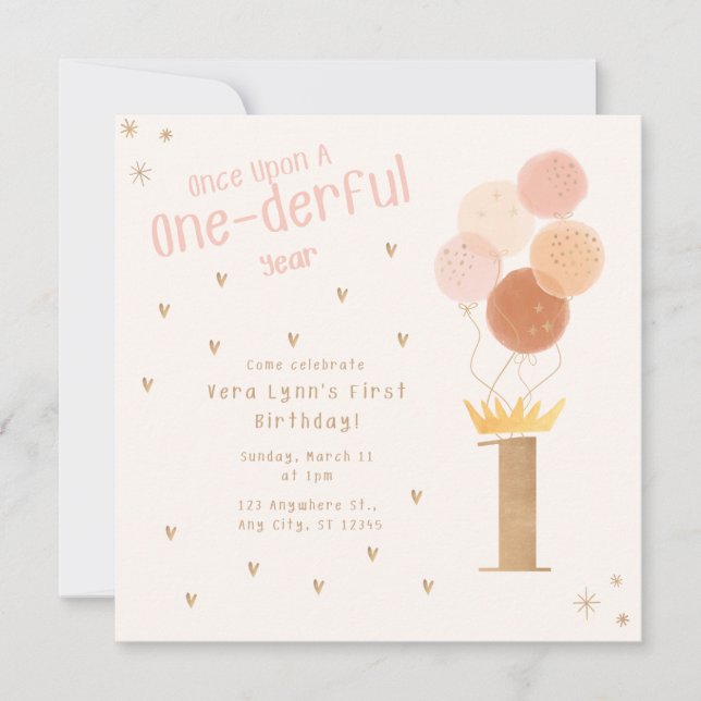 Eingeborener erster Geburtstag Einladung (Vorderseite)