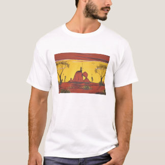 Eingeborener LandschaftsT - Shirtdruck T-Shirt
