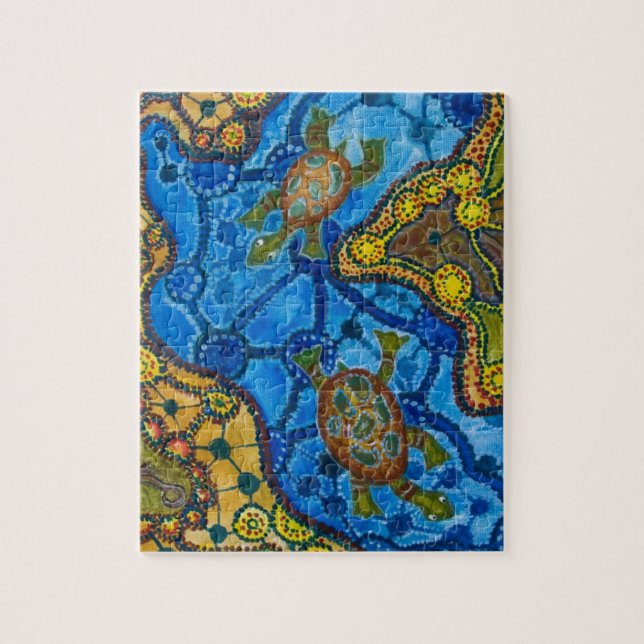 Eingeborenes Schildkröte-Malen Puzzle (Vertikal)