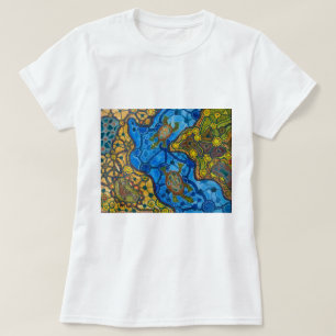 Eingeborenes Schildkröte-Malen T-Shirt