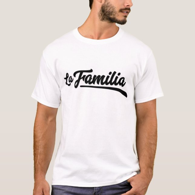 Eingebrannte Waren des La Familia T-Shirt (Vorderseite)