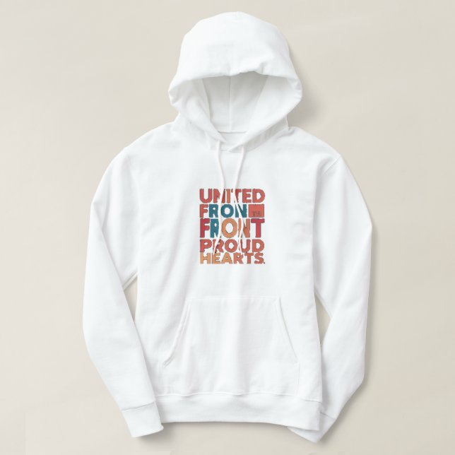 Eingeeint mit Absicht, herzgebunden Hoodie (Design vorne)