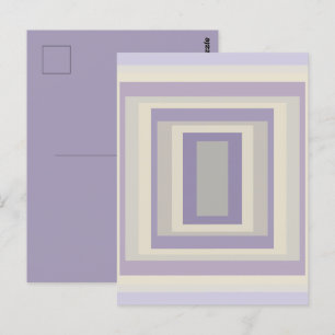 Eingefasst in Kreidegrau Lavendel Geometrisches De Postkarte