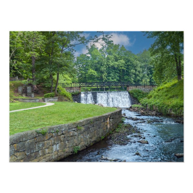Eingefasster Bach  Fotodruck (Vorne)