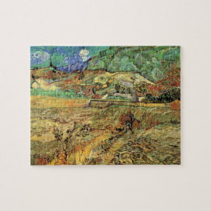 Eingefriedetes Weizenfeld m Bauer von Vincent van Puzzle