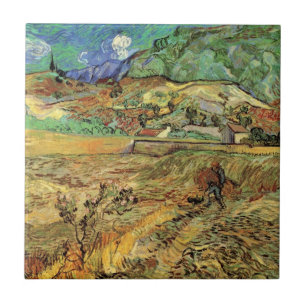 Eingefriedetes Weizenfeld mit Bauer, von Vincent v Fliese