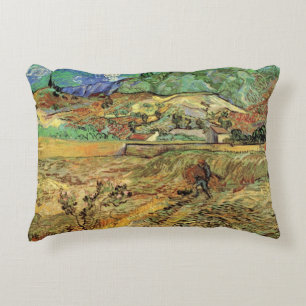 Eingefriedetes Weizenfeld mit Bauer von Vincent va Dekokissen