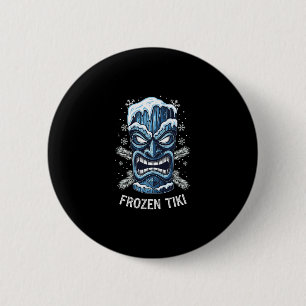 Eingefrorene Tiki Hawaiian Party Luau Kalte Winter Button