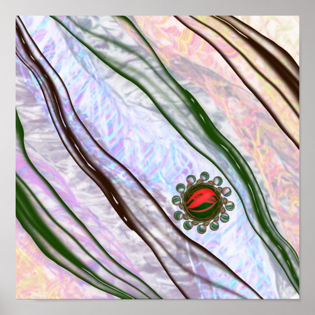 Eingefrorenes rotes Juwel Poster (Vorne)
