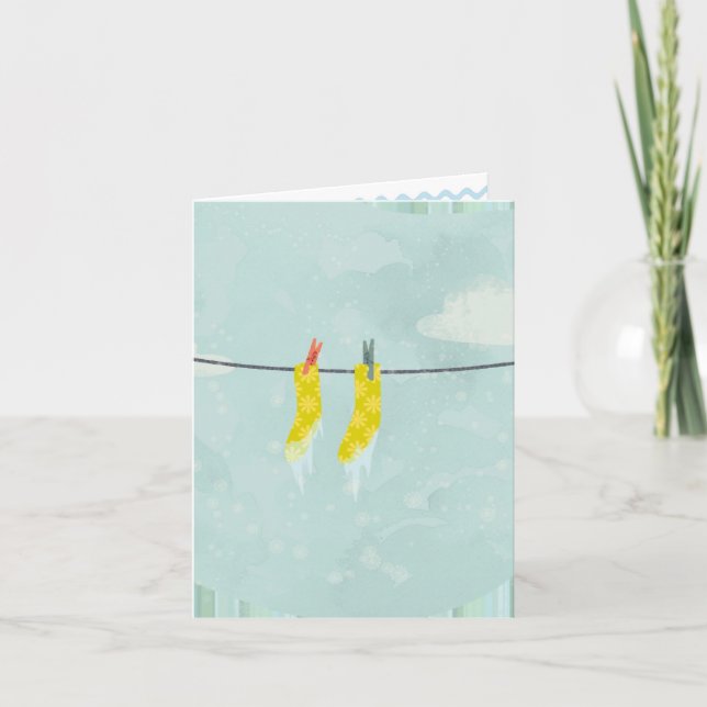 Eingefrorenes Weihnachten trifft notecard hart (Vorderseite)