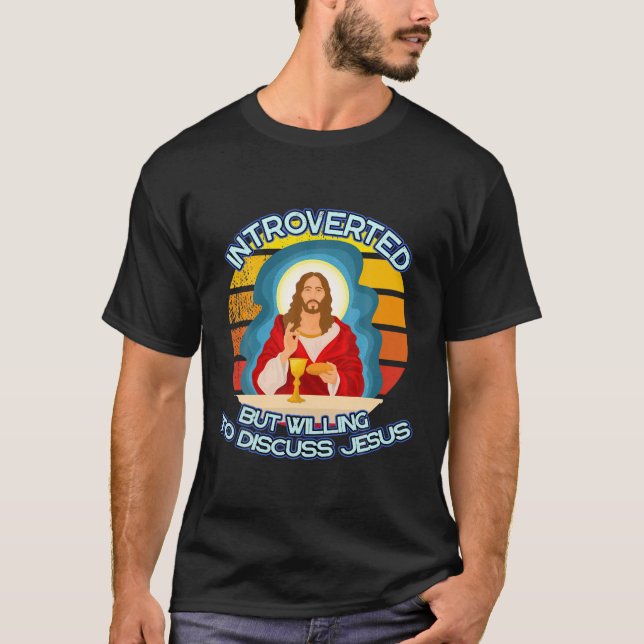 eingeführt, aber willens, Jesus Christlich zu disk T-Shirt (Vorderseite)