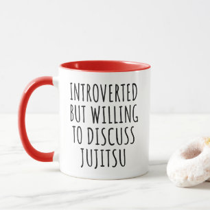 eingeführt, aber willens, Jiu Jitsu zu diskutieren Tasse