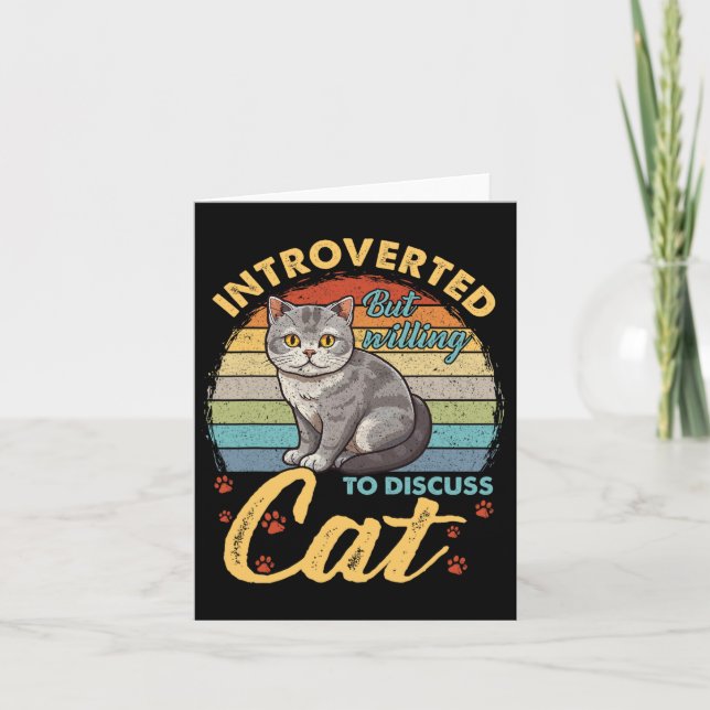 eingeführt, aber willens, über Katzen lustige Männ Karte (Vorderseite)