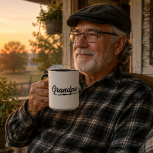 Eingeführt Neuer Opa Datum Typografie Tasse