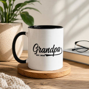 Eingeführt Neuer Opa Datum Typografie Tasse