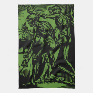 Eingegrabene Schrecken toter Bergleute zu Hallowee Geschirrtuch