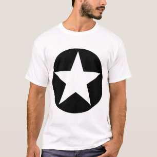 Eingekreister Stern - Schwarzes T-Shirt