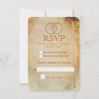 Eingekreuzte Hochzeits-Antwortkarte 2 RSVP Karte