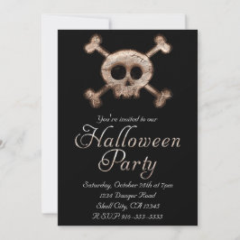 Eingeladene HALLOWEEN-PARTY an beschädigten Schäde Einladung