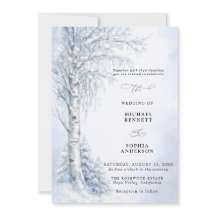 Eingeladene zur Winterhochzeit mit gefrorenem Birk