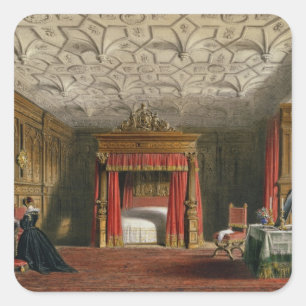 Eingelegte Kammer, Sizergh, Westmoreland, 1849 Quadratischer Aufkleber