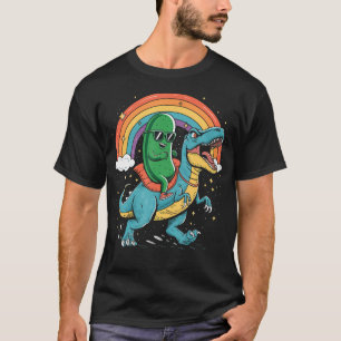 Eingelegter Dinosaurier beim Reiten T-Shirt