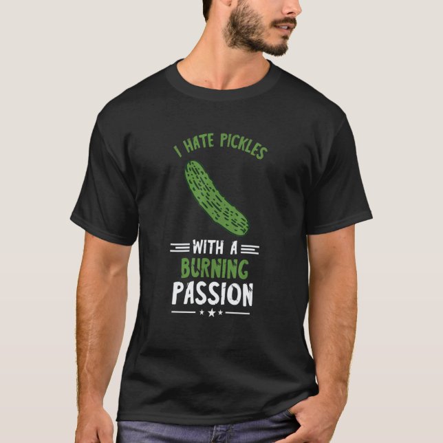 Eingelegter Ich hasse eingelegte Gurken Vegetarisc T-Shirt (Vorderseite)