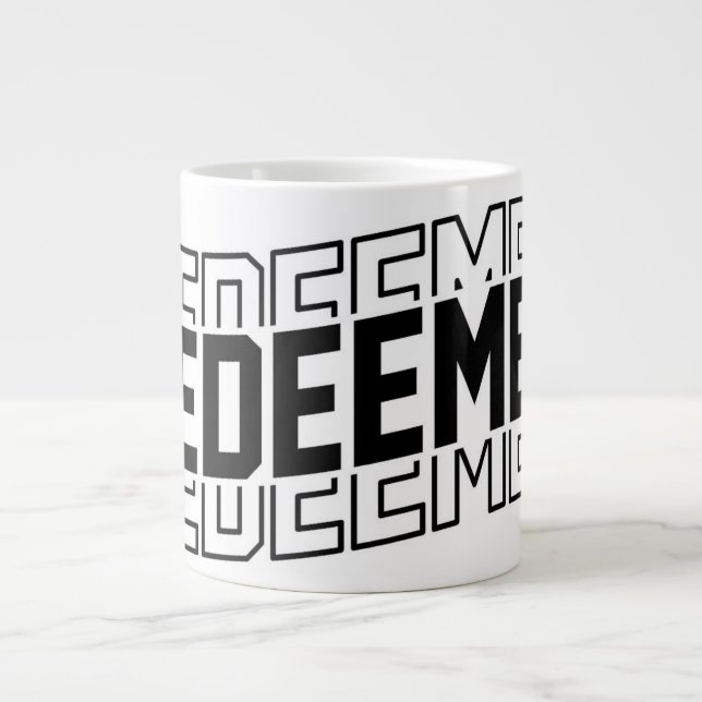 Eingelöster Psalm 107:2 Jumbo-Tasse (Vorderseite)