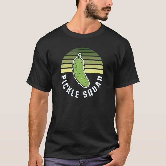 Eingemachte Gurke Veganer Squad Grün Dill T-Shirt (Vorderseite)
