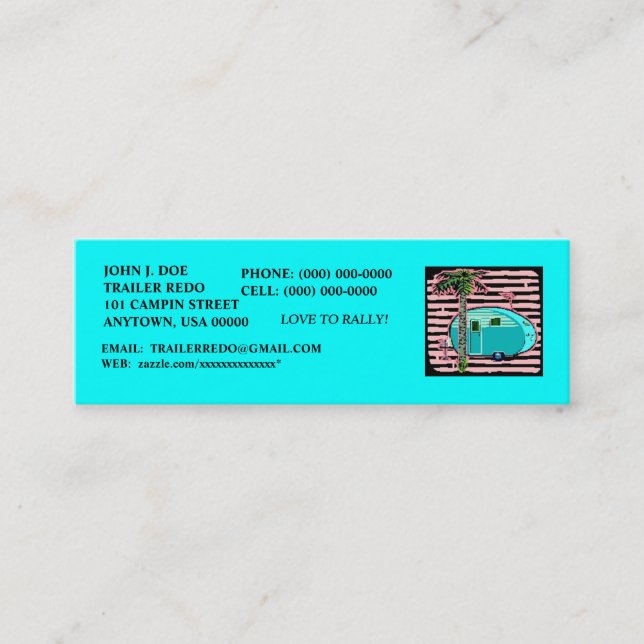 EINGEMACHTE SCHINKEN-VINTAGE MINI VISITENKARTE (Vorderseite)