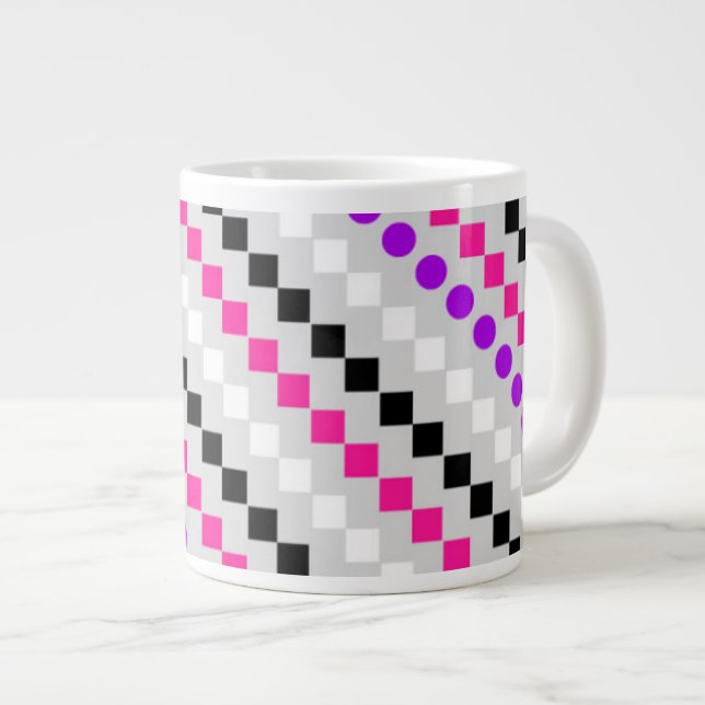 Eingepackter Streifen 2014 Jumbo-Tasse (Vorderseite Rechts)