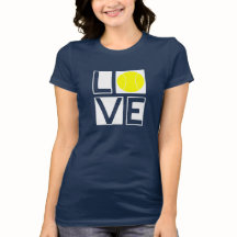 Eingepacktes LIEBE Tennis-T-Shirt