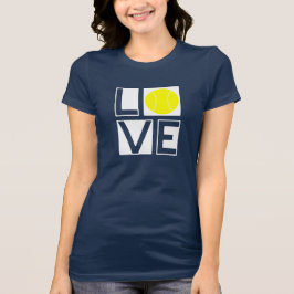 Eingepacktes LIEBE Tennis-T-Shirt T-Shirt