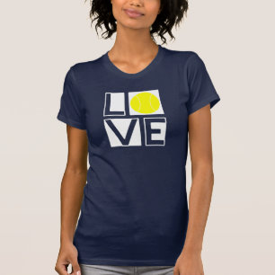Eingepacktes LIEBE Tennis-T-Shirt T-Shirt
