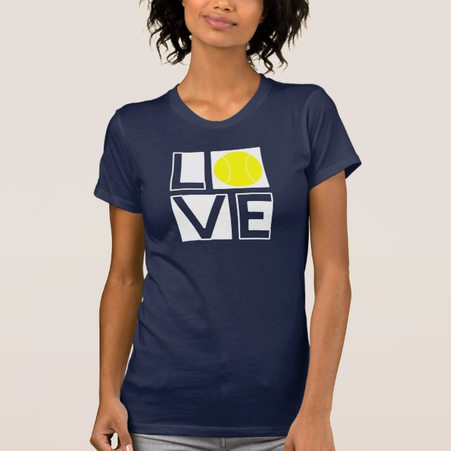 Eingepacktes LIEBE Tennis-T-Shirt T-Shirt (Vorderseite)